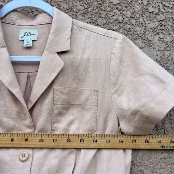 $168 J Crew Linen Blend Wide Leg Jumpsuit Women Neutral Minimalist Quiet Luxury - Picture 11 of 15